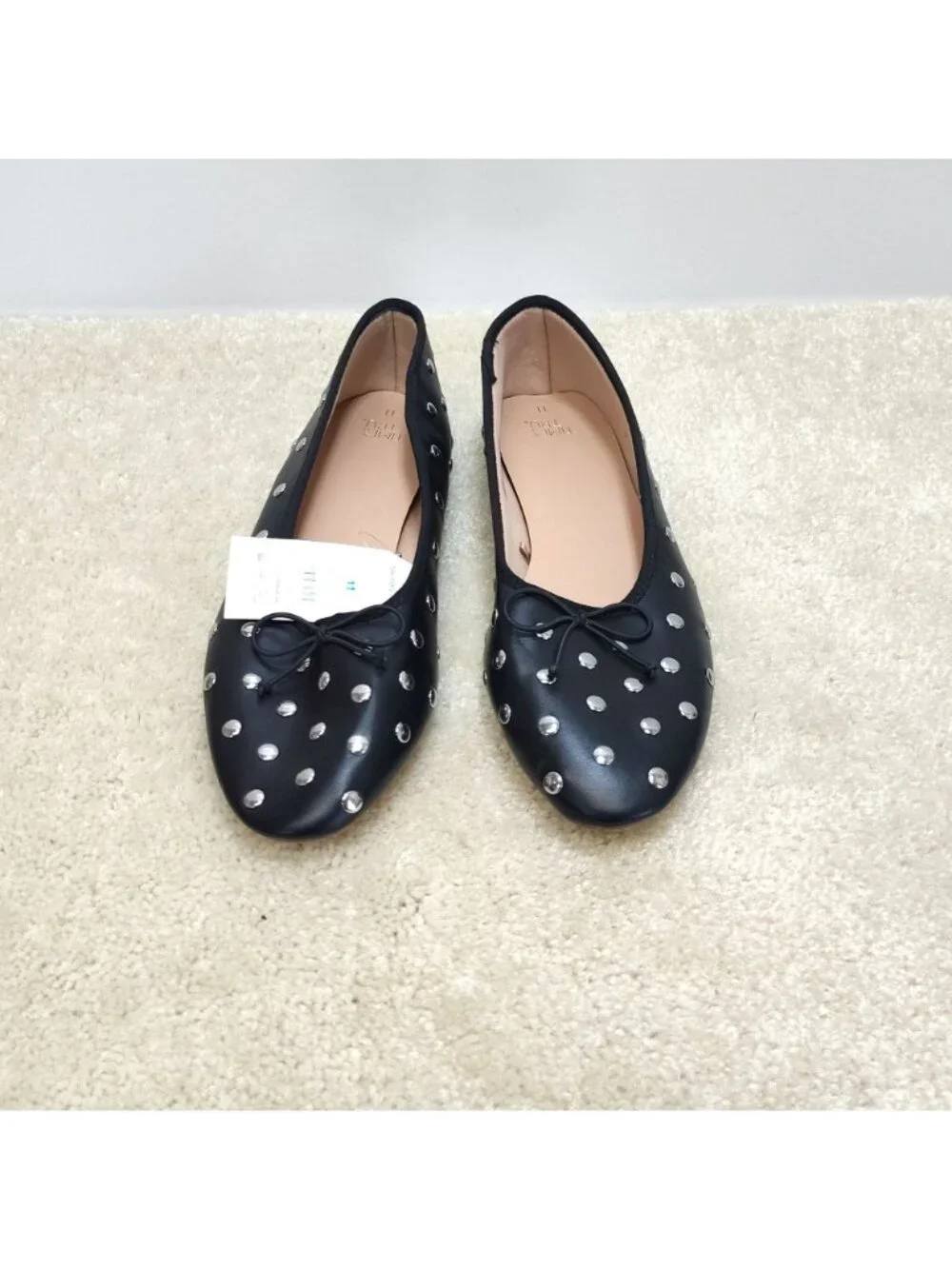 Time And Tru Studded Ballet Mary Jane Flats Loafers Slides Mules Slip-on US 11